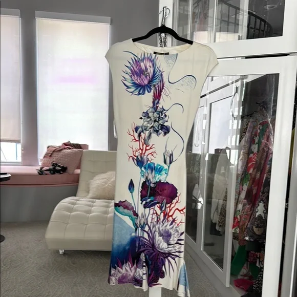 Roberto Cavalli | Dresses | Roberto Cavalli Floral Print Maxi Dress |  Poshmark